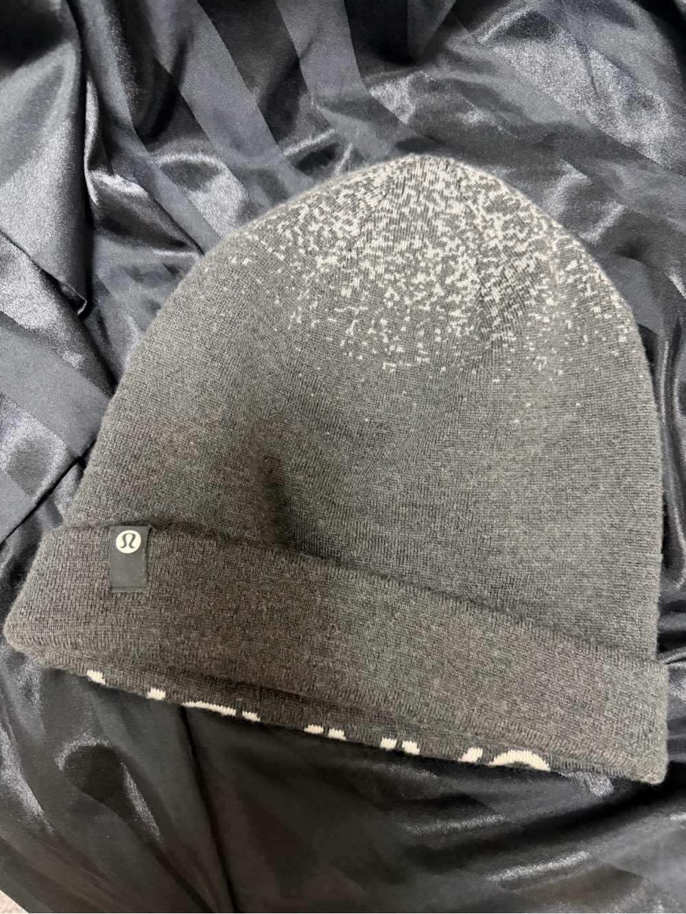 lululemon athletica Charcoal Gray Speckled Knit Beanie